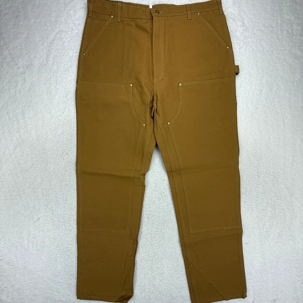 Carhartt B01 BRN‎ Double Front Work Dungaree Brown Duck Pants 40x36 USA NWT NOS